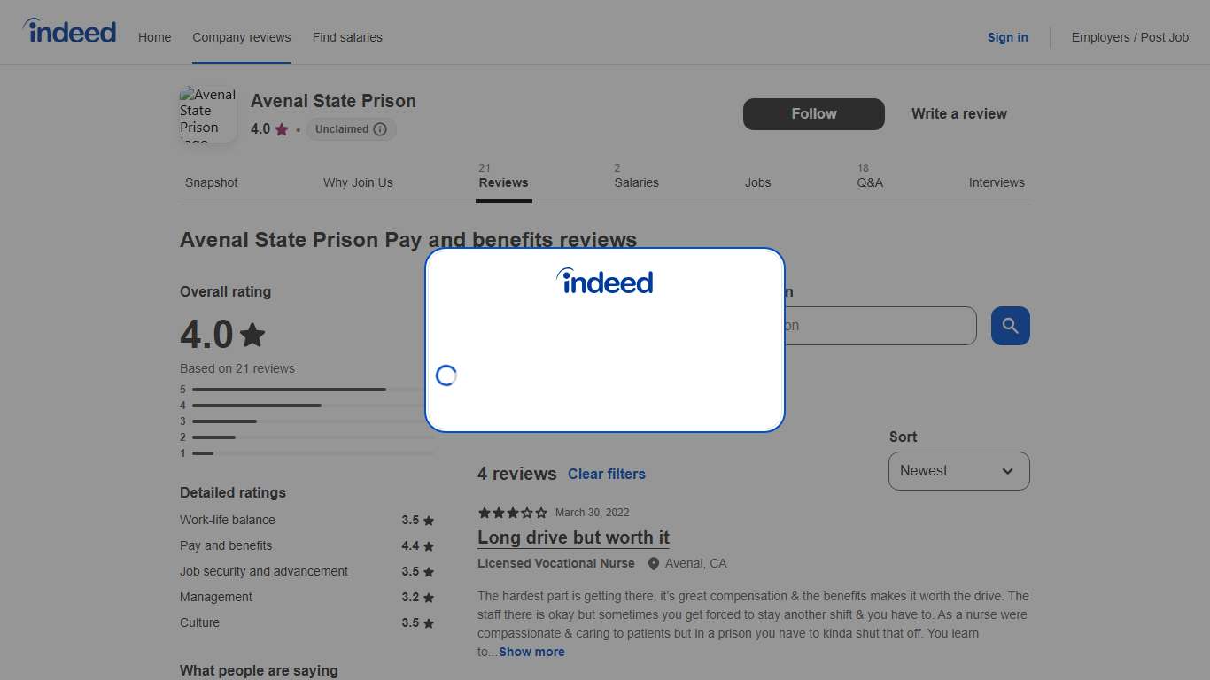 Working at Avenal State Prison: Employee Reviews about Pay and benefits Indeed.com